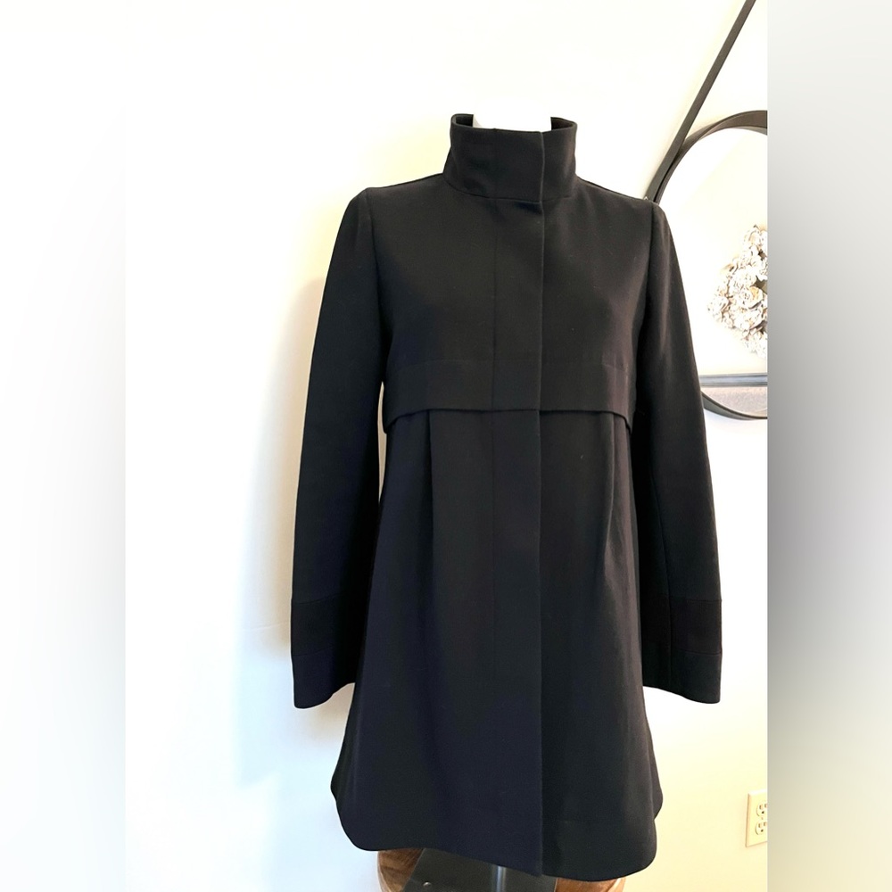 Theory Black High-Collar Coat
